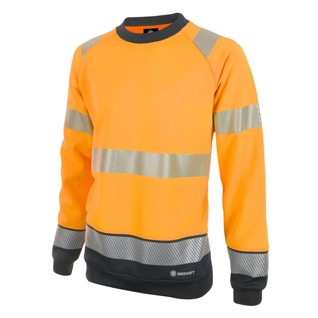 Beeswift High Visibility  Two Tone Sweatshirt Orange / Black S