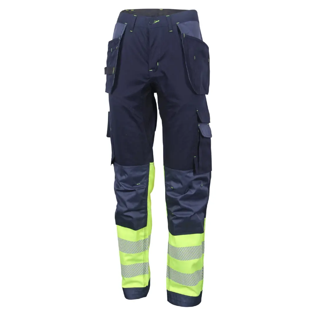Beeswift High Visibility Two Tone Trousers Saturn Yellow / Navy 32T