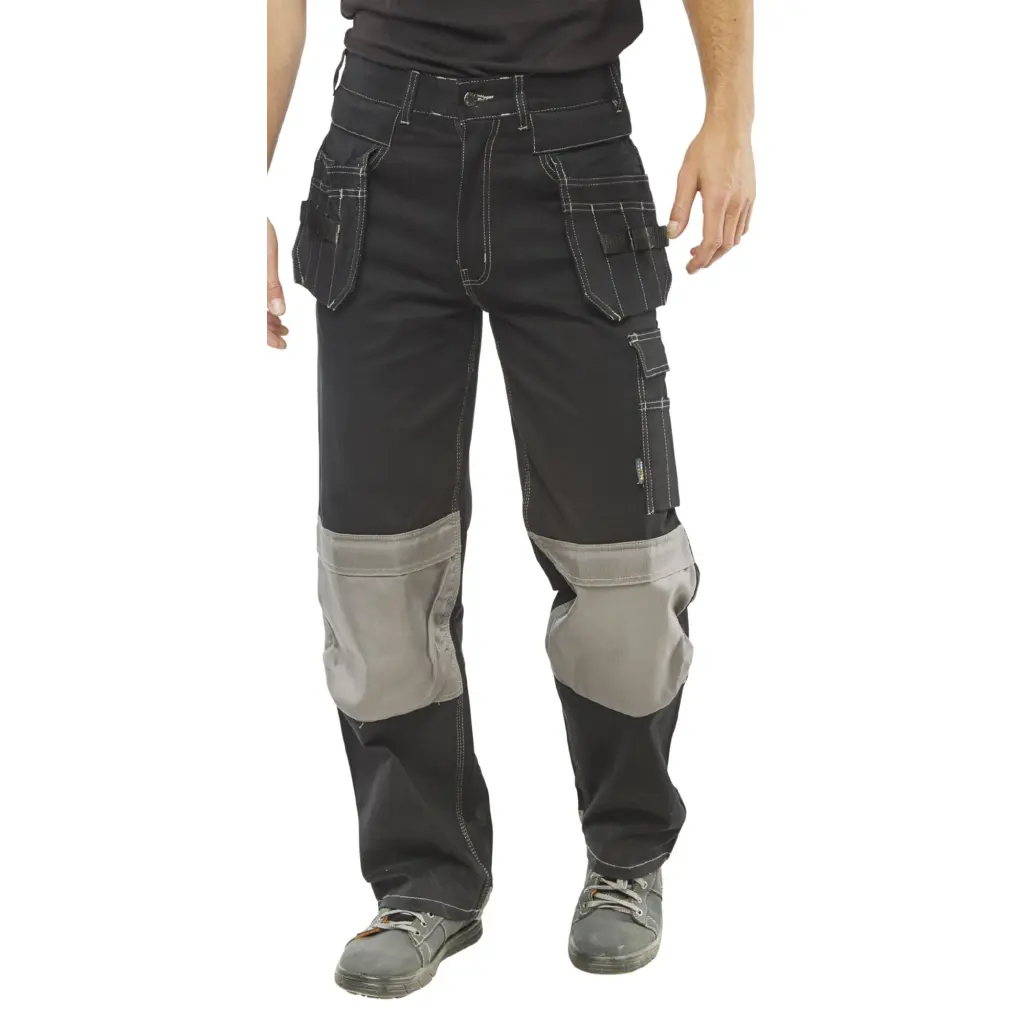 Beeswift Kington Multi Purpose Pocket Trousers Black 38
