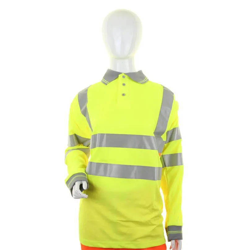 Beeswift LADIES Hi Visibility Long Sleeve POLO XS 