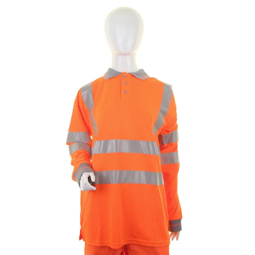 Beeswift LADIES Hi Visibility OR Long Sleeve POLO LGE 