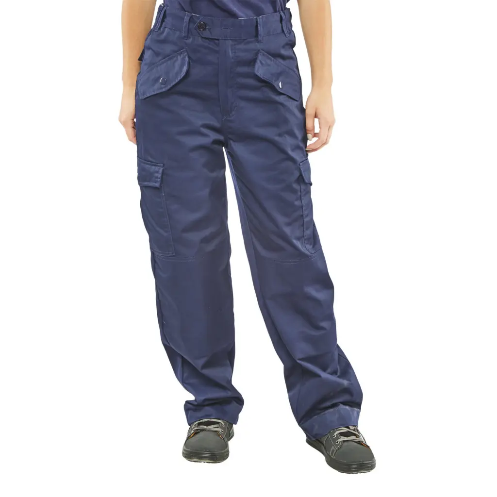 Beeswift Ladies Polycotton Trousers Navy Blue 40
