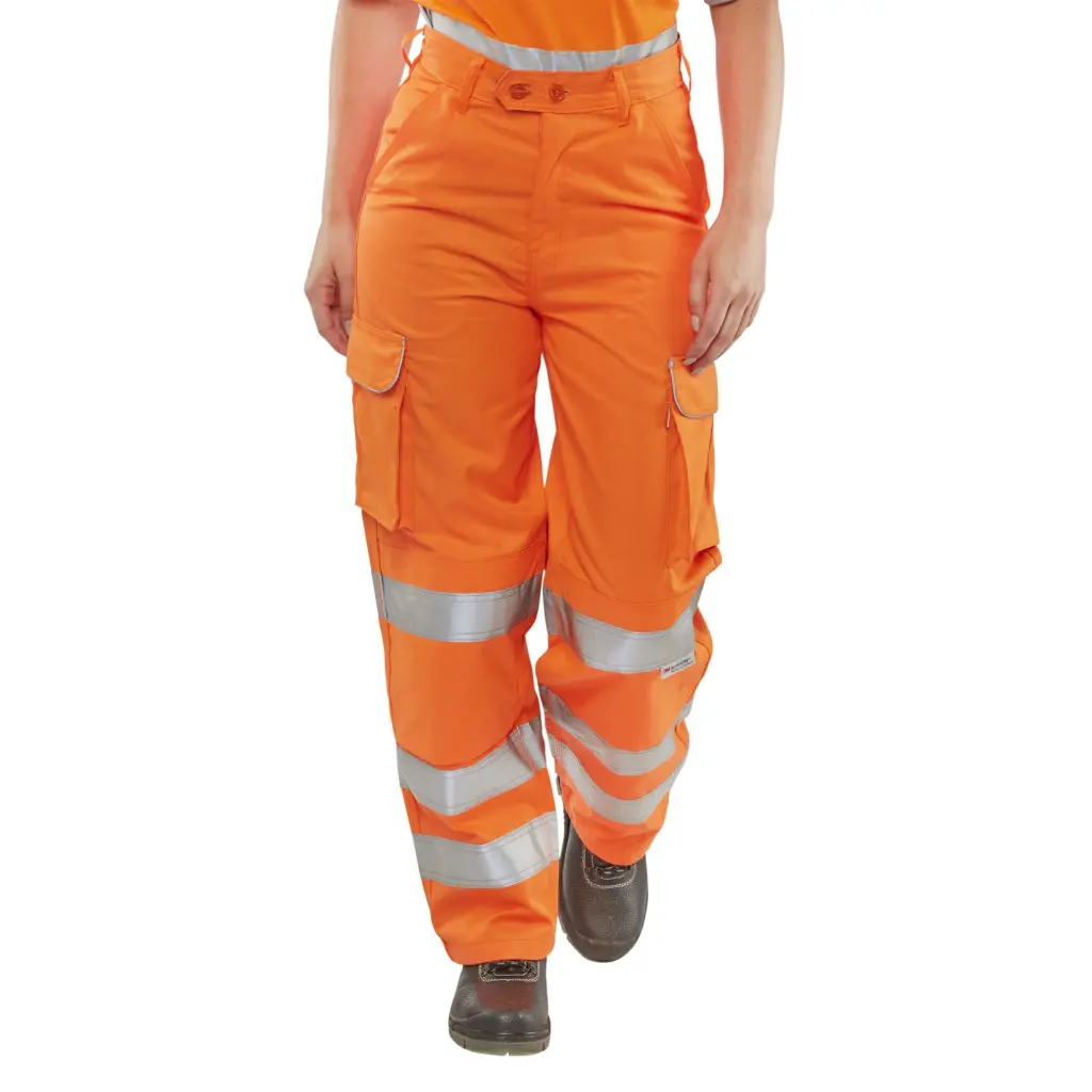 Beeswift Ladies Railspec Trousers Orange 30