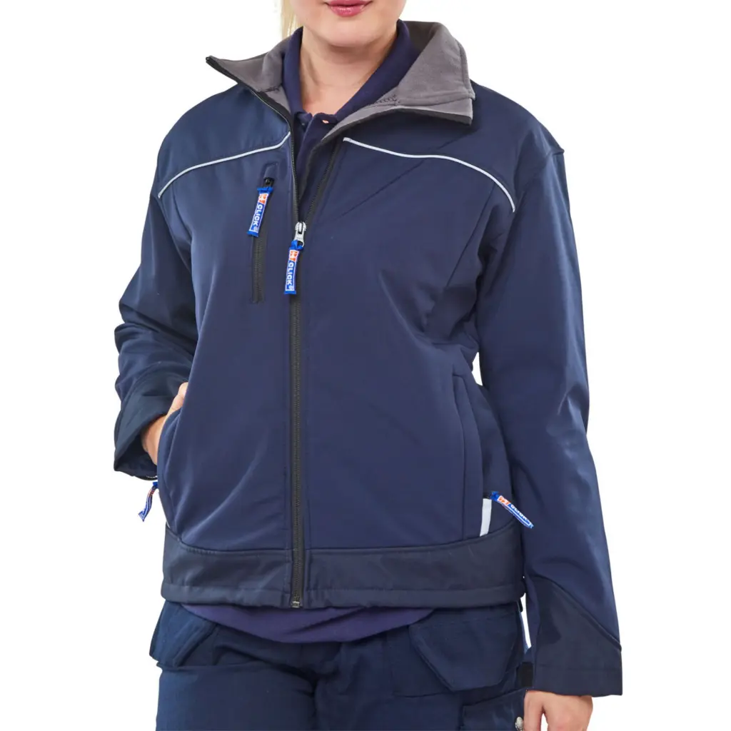 Beeswift Ladies Soft Shell Jacket Navy Blue Xs