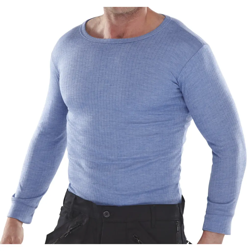 Beeswift Long Sleeve Thermal Vest Blue L