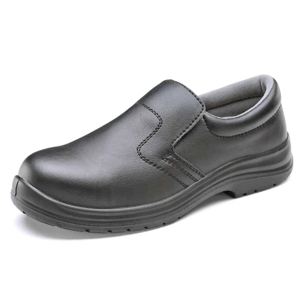 Beeswift Micro-Fibre Slip On Shoe S2 Black 09