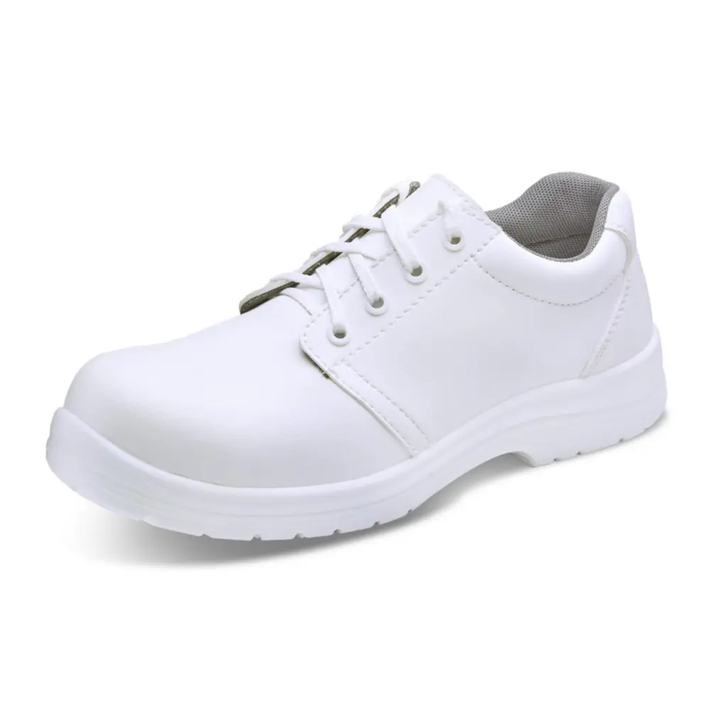 Beeswift Micro-Fibre Tie Shoe S2 White 13