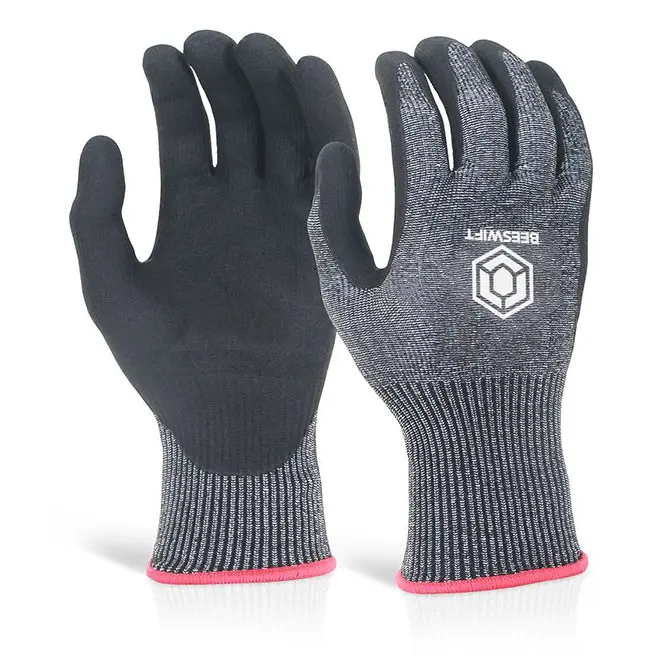 Beeswift Micro Foam Nitrile Cut D Large Black 2XL