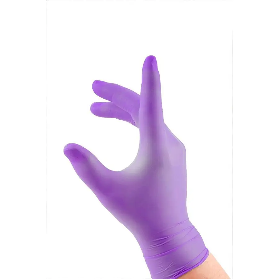 Beeswift Nitrile Disp Glove Powder Free Purp Xl