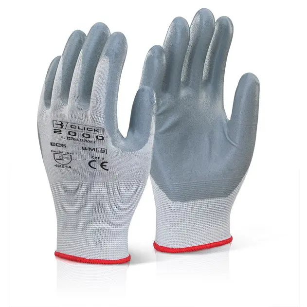 Beeswift Nitrile Foam Polyester Glove Grey 2XL (Box of 10)