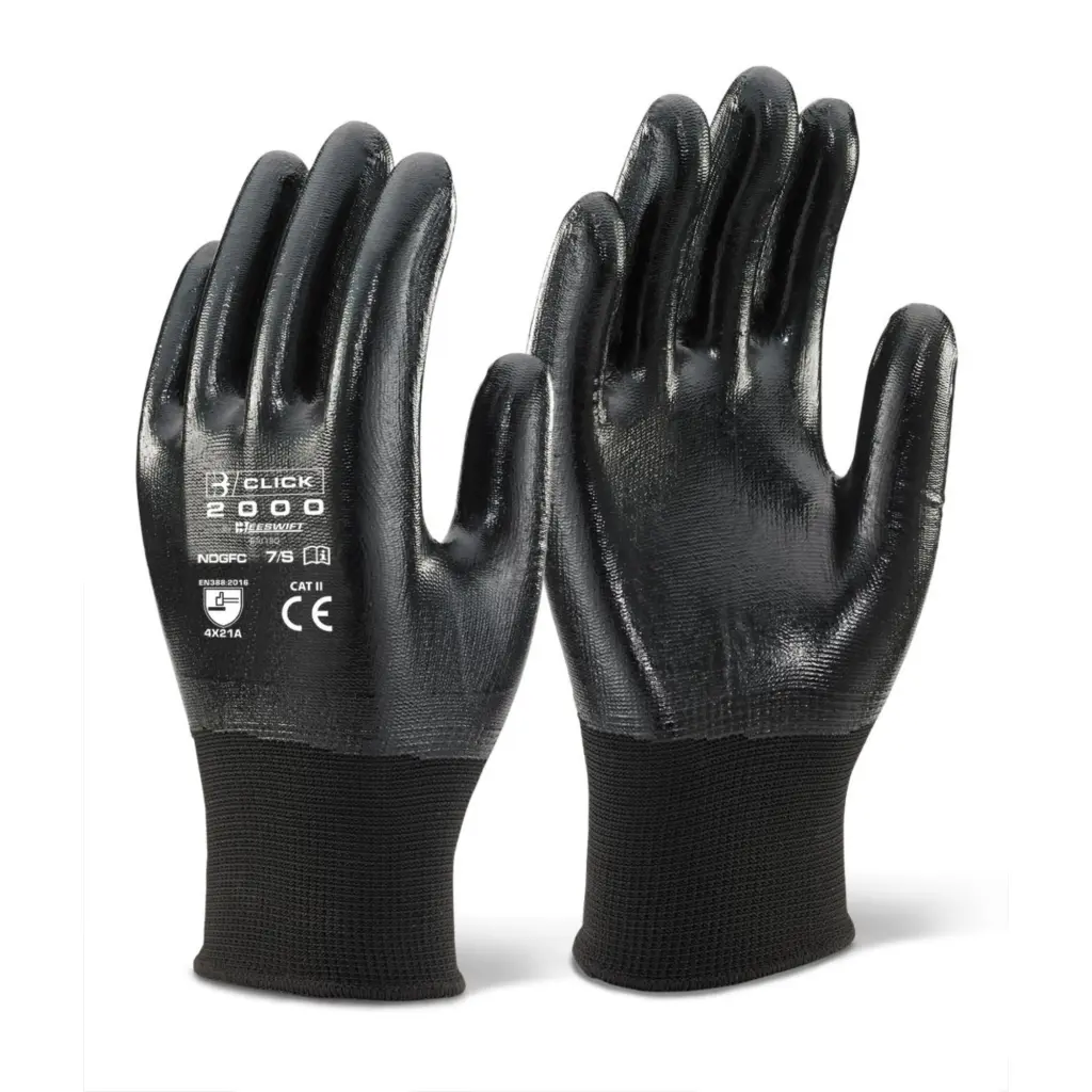 Beeswift Nitrile Fully Coated Polyester Black L