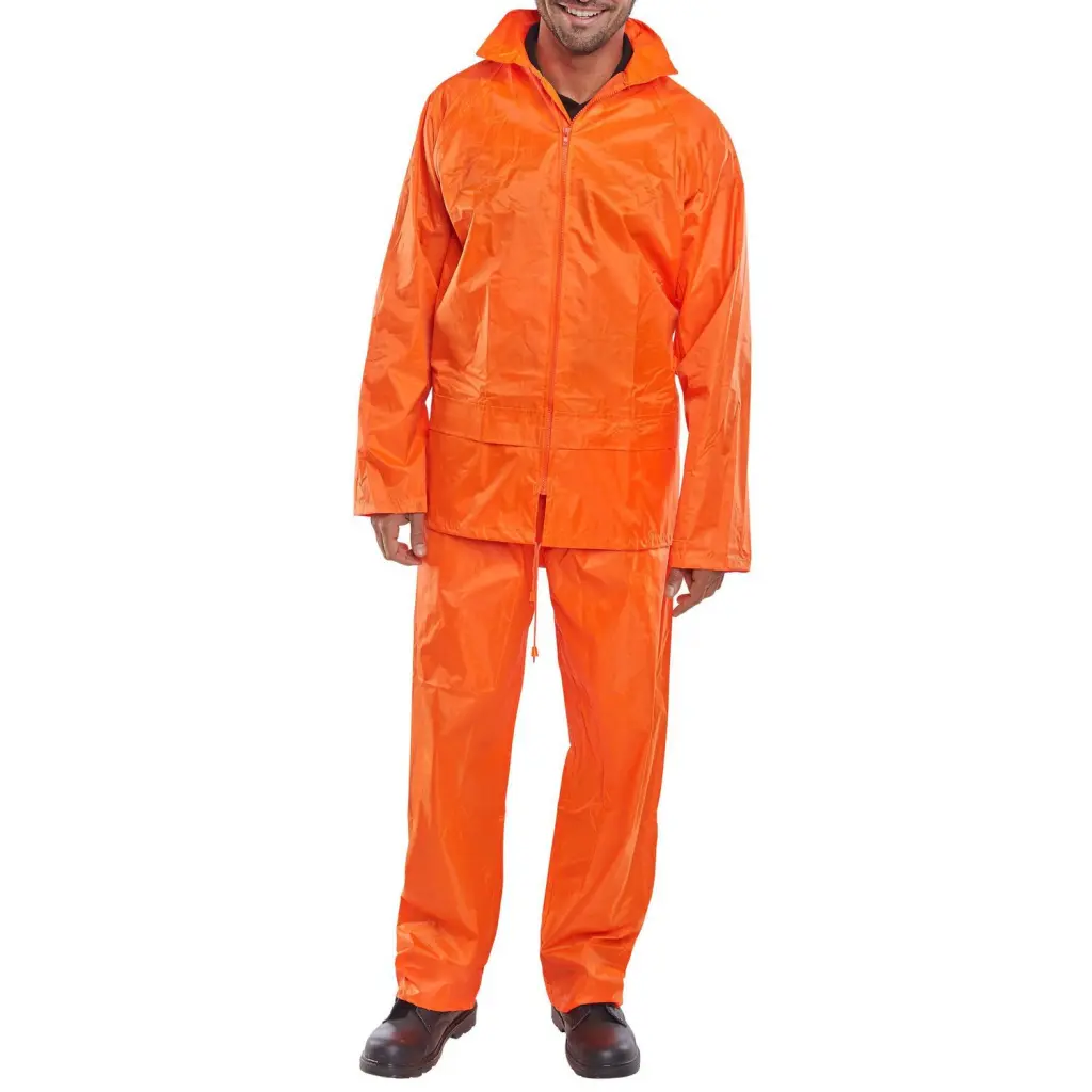 Beeswift Nylon B-Dri Weatherproof Suit Orange XL