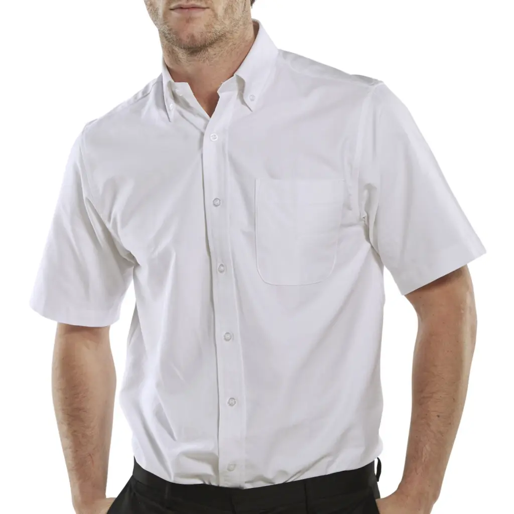 Beeswift Oxford Shirt Short Sleeve White 17.5