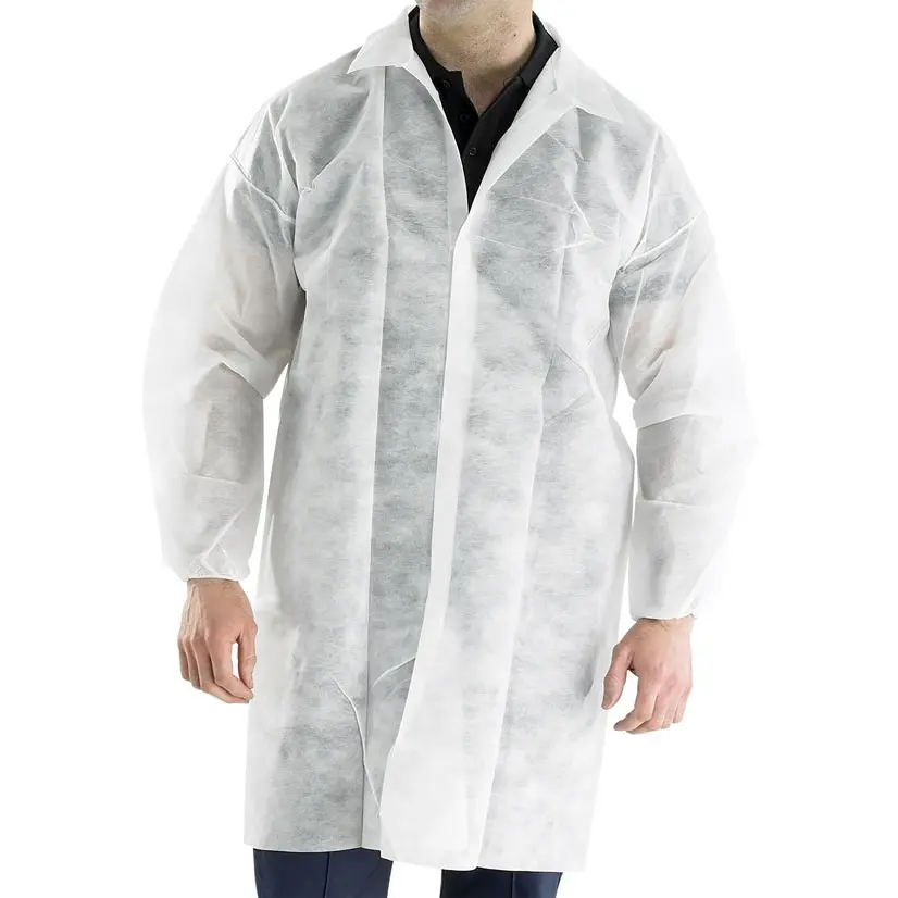 Beeswift POLPROP DISP Visitors Coat WHITE L Pack of 50