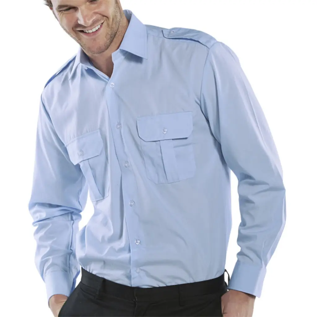 Beeswift Pilot Shirt Long Sleeve Sky Blue 16