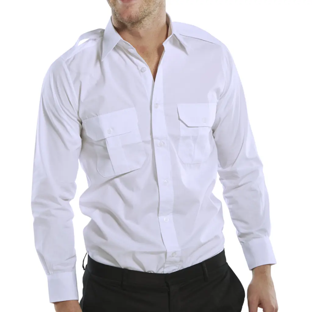 Beeswift Pilot Shirt Long Sleeve White 16
