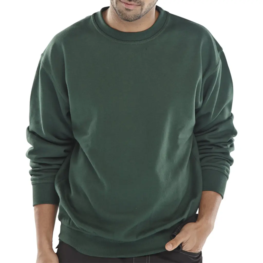 Beeswift Polycotton Sweatshirt Bottle Green L