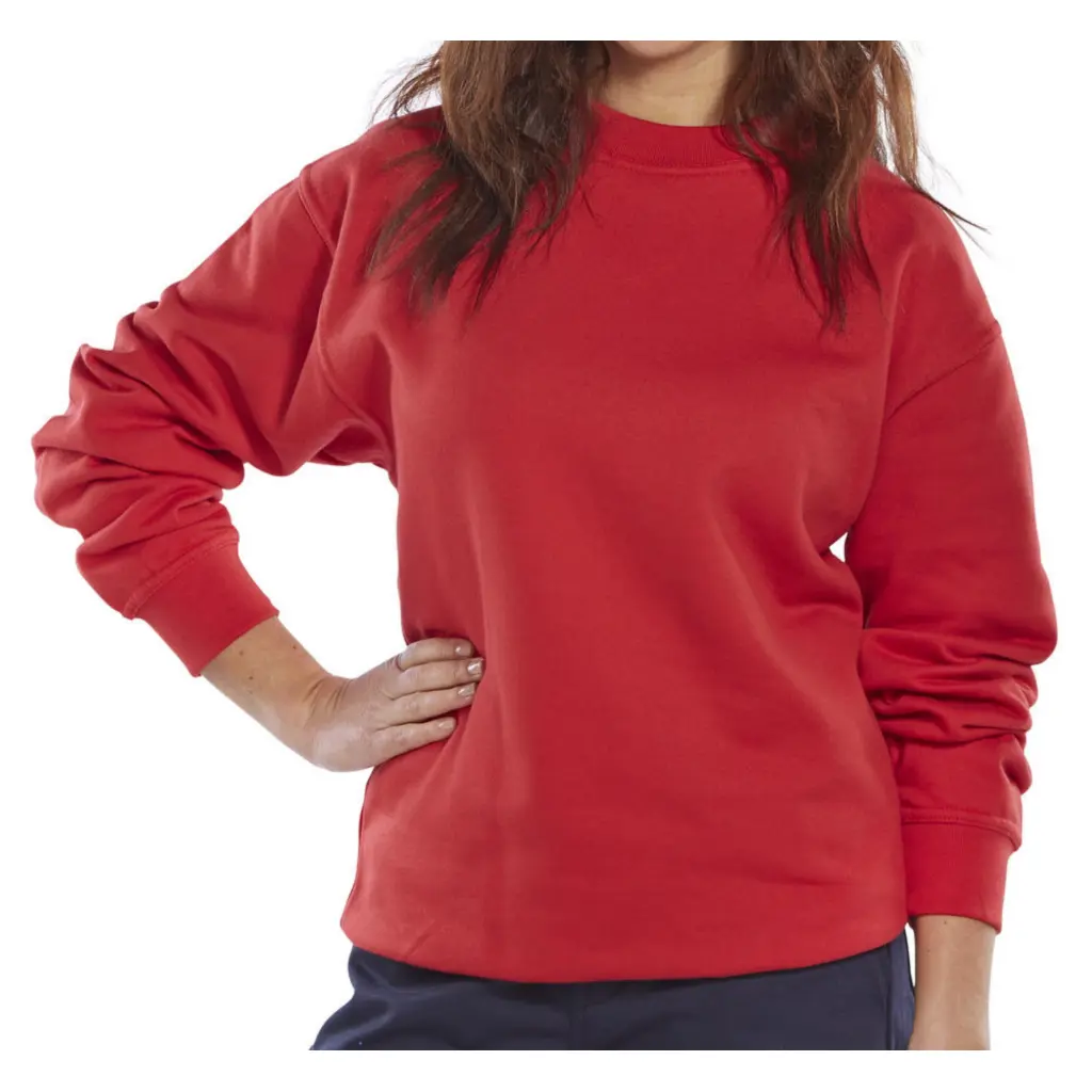 Beeswift Polycotton Sweatshirt Red L
