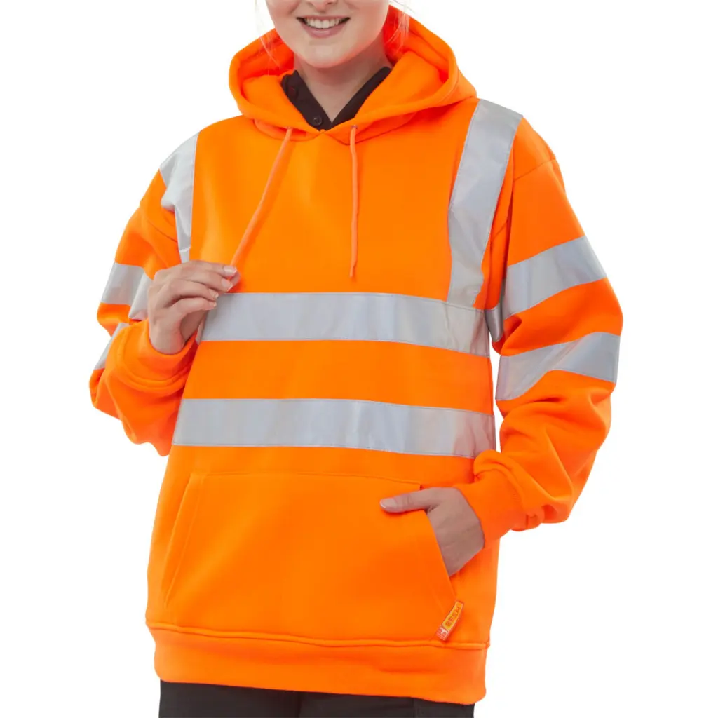 Beeswift Pull On Hoody Sweatshirt Orange S