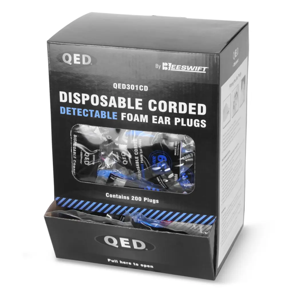 Beeswift Qed Corded Detectable Ear Plug  (Box of 200)