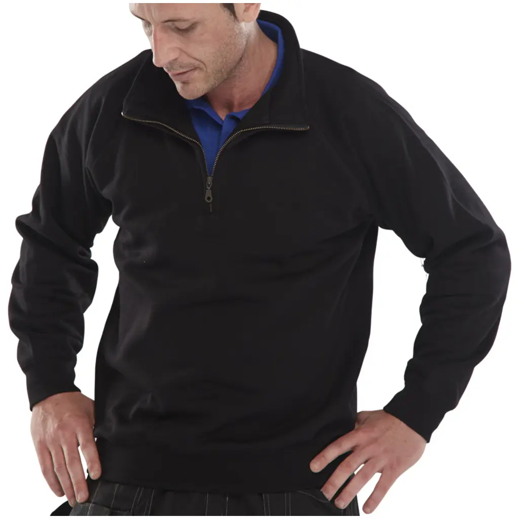 Beeswift Quarter Zip Sweatshirt Black L