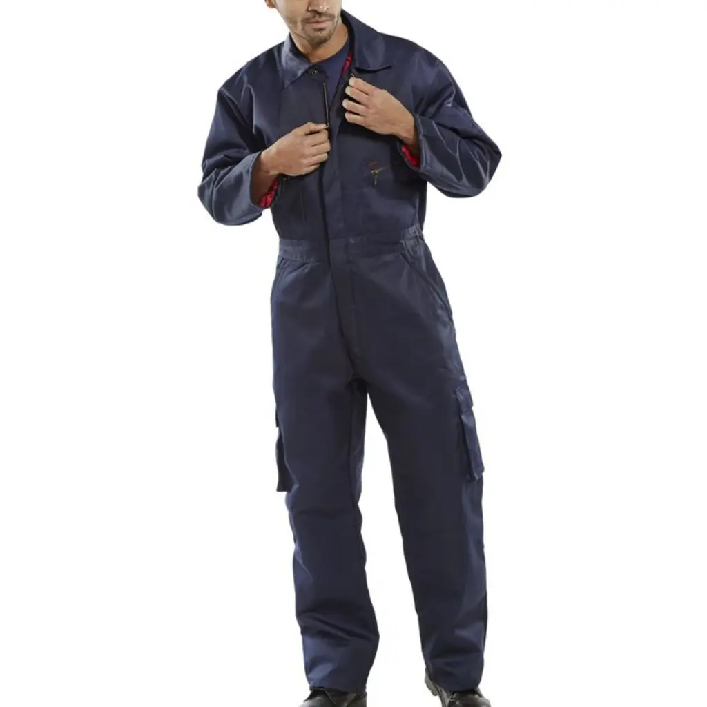 Beeswift Quilted Boilersuit Navy Blue 36