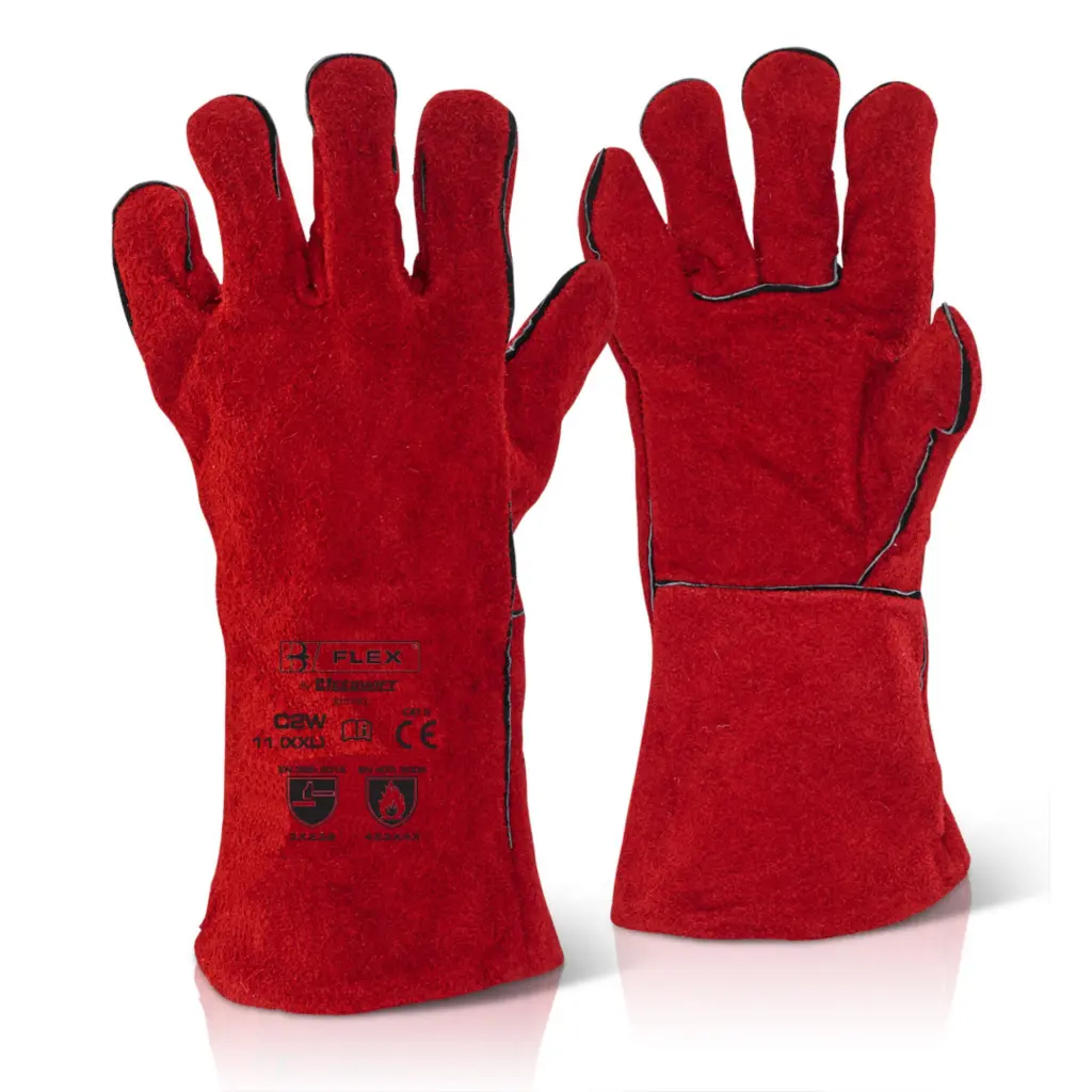 Beeswift Red Welders Gauntlet 14”  (Box of 10)