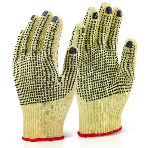 Beeswift Reinforced Glove Medium Weight Dotted Sz 8