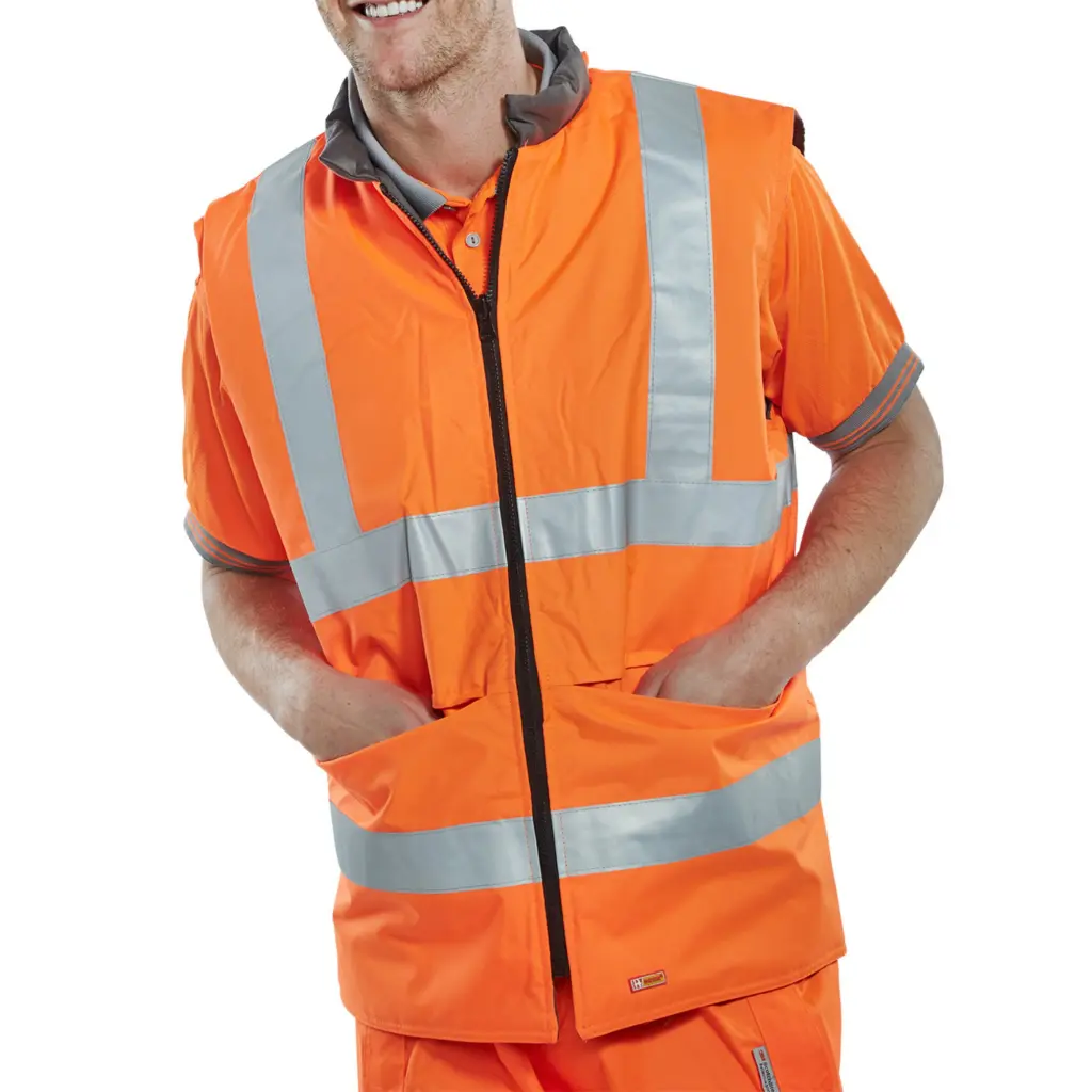 Beeswift Reversible Bodywarmer Orange / Grey M