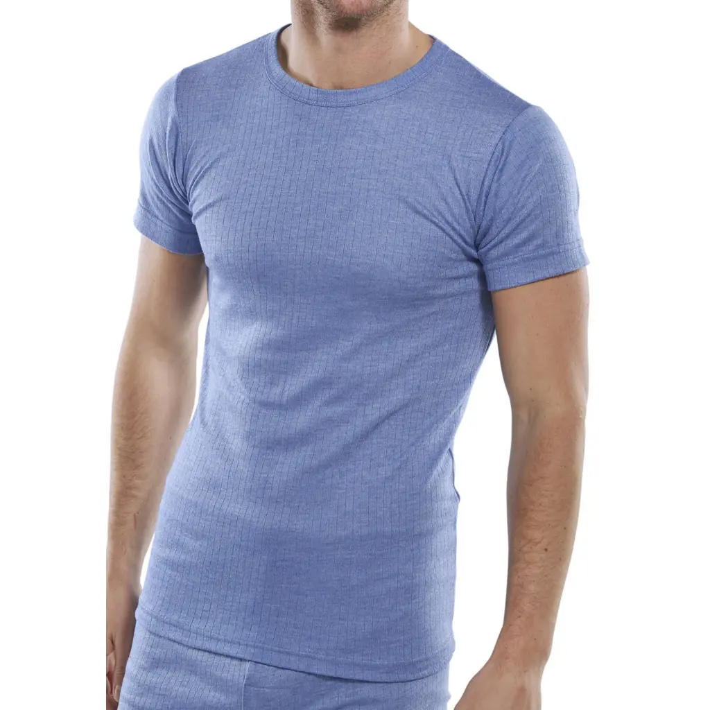 Beeswift Short Sleeve Thermal Vest Blue 2XL