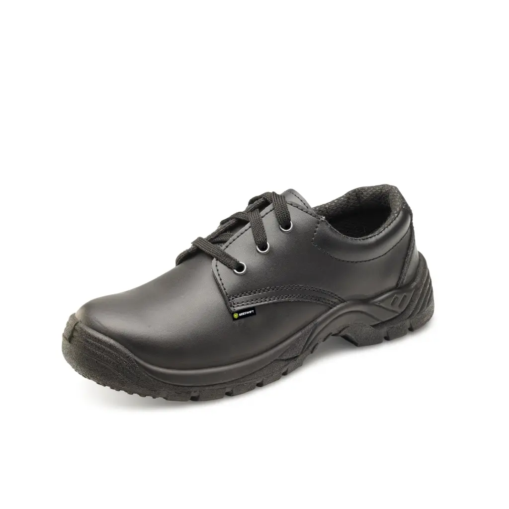 Beeswift Smooth Leather Tie Shoe Black 10