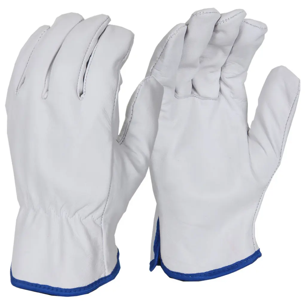 Beeswift Soft Grain Leather Unlined Drivers Glove Pearl (Box of 10)