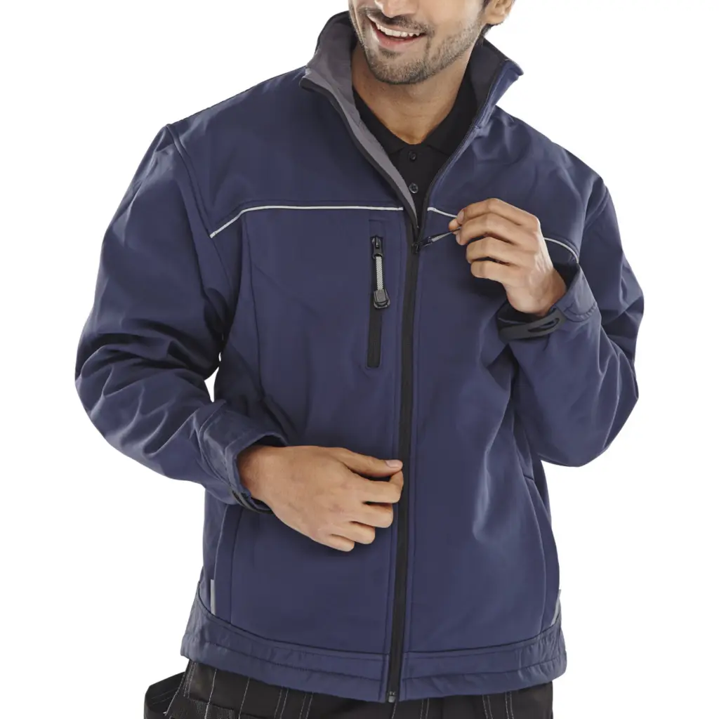 Beeswift Soft Shell Jacket Navy Blue 3XL