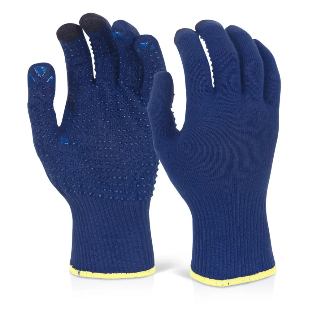 Beeswift Touch Screen Knitted Glove Blue Large Blue 2XL (Box of 10)