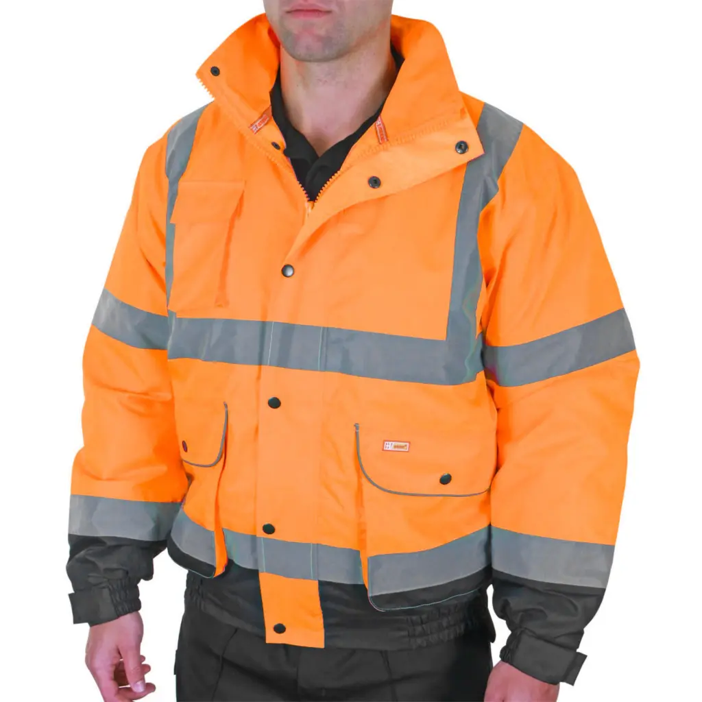 Beeswift Two Tone Constructor Bomber Jacket Orange / Navy M