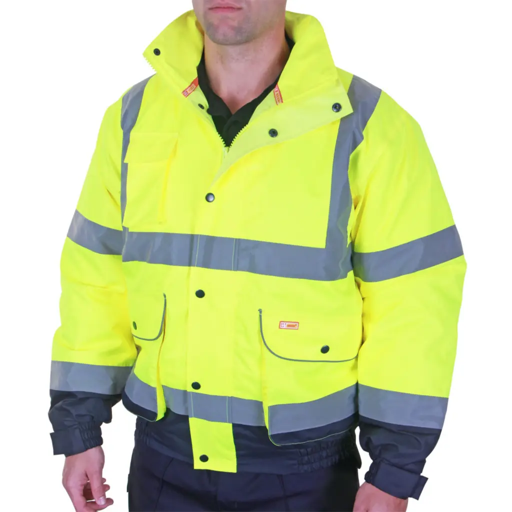 Beeswift Two Tone Constructor Bomber Jacket Saturn Yellow / Navy L