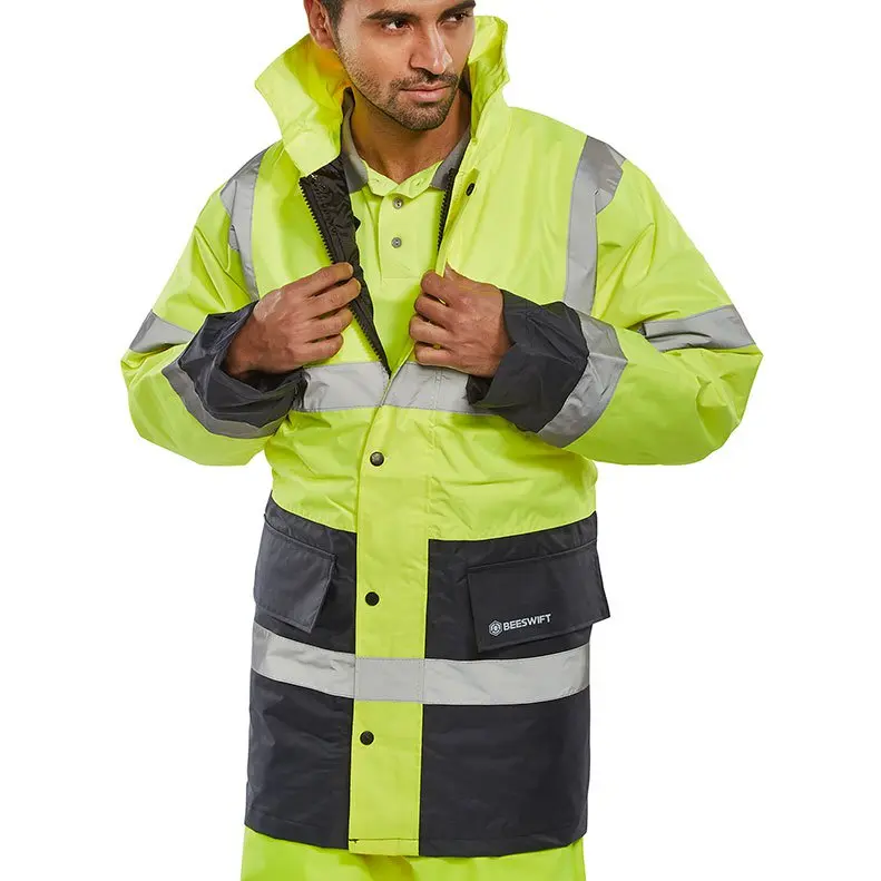 Beeswift Two Tone Traffic Jacket Saturn Yellow / Navy 4XL