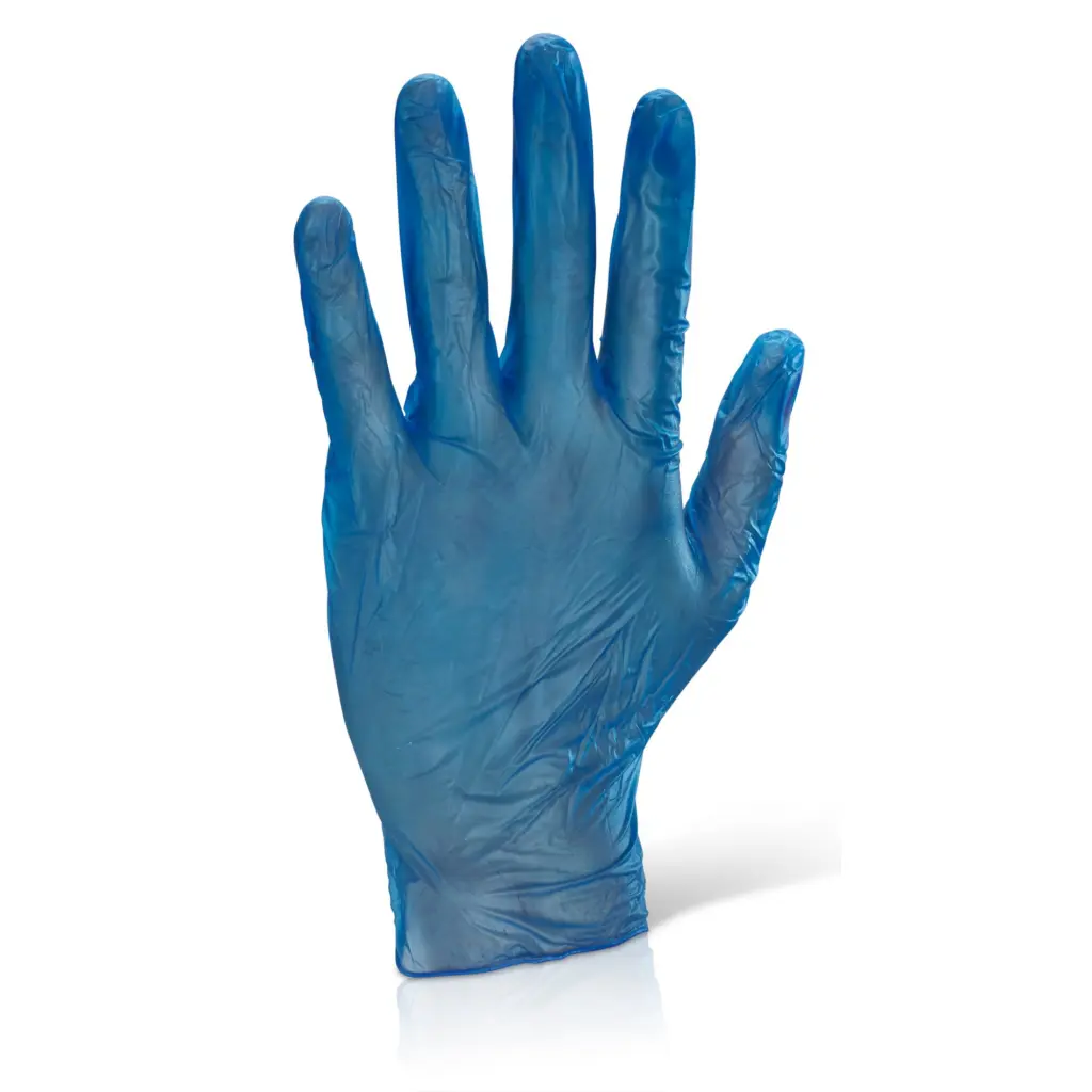 Beeswift Vinyl Examination Gloves Blue Small (Box of 1000)