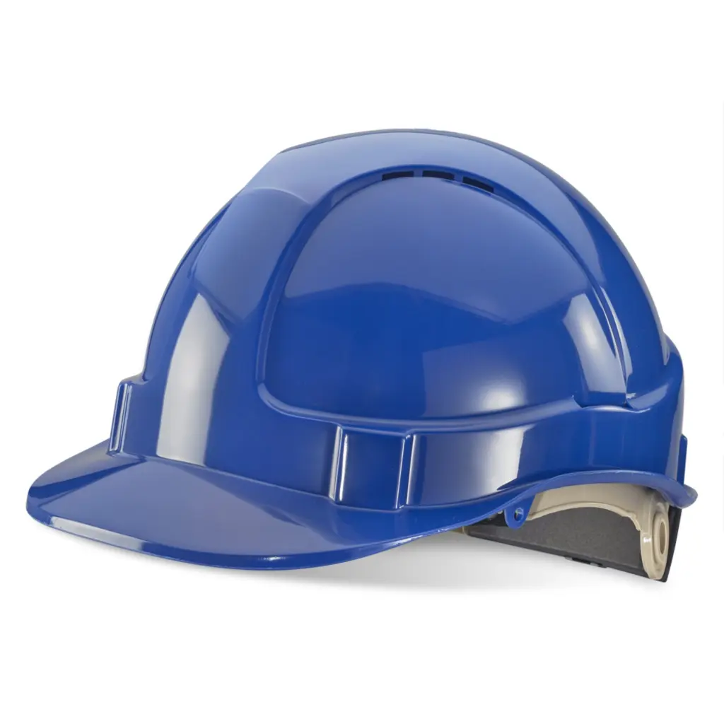 Beeswift Wheel Ratchet Vented Safety Helmet Blue 