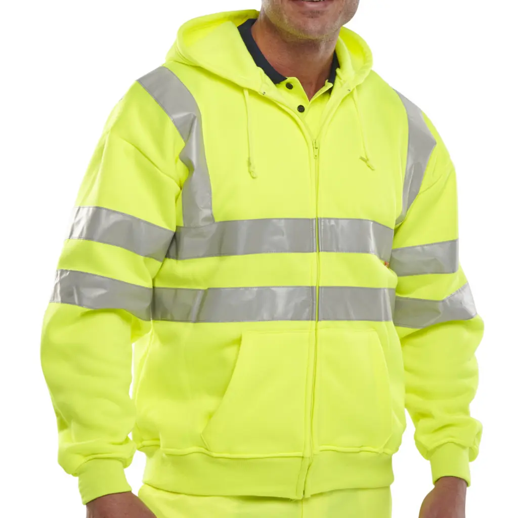 Beeswift Zip-Up Hooded Sweatshirt Saturn Yellow M