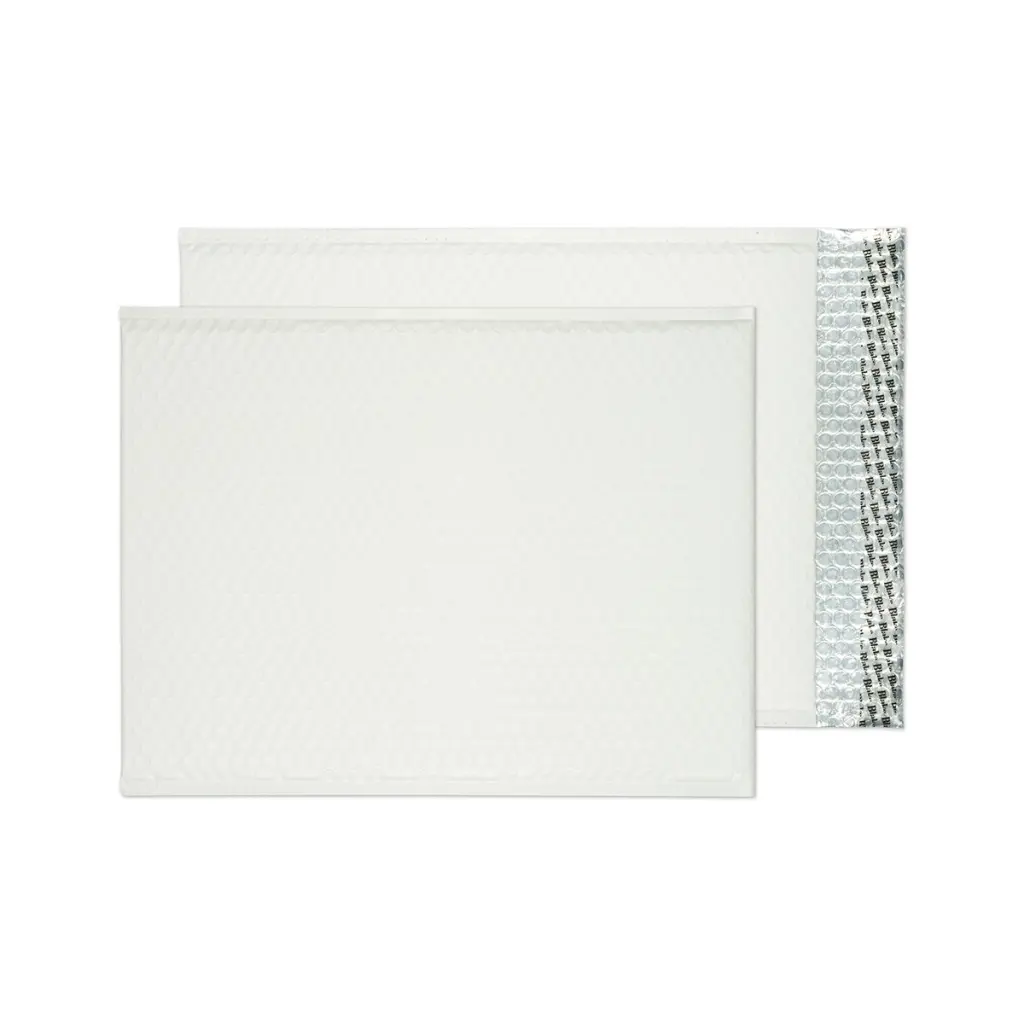 Blake Colour C3 Ice White Metallic Matt Bubble Mailer Peel and Seal 70Mu 450x324mm BOX 50