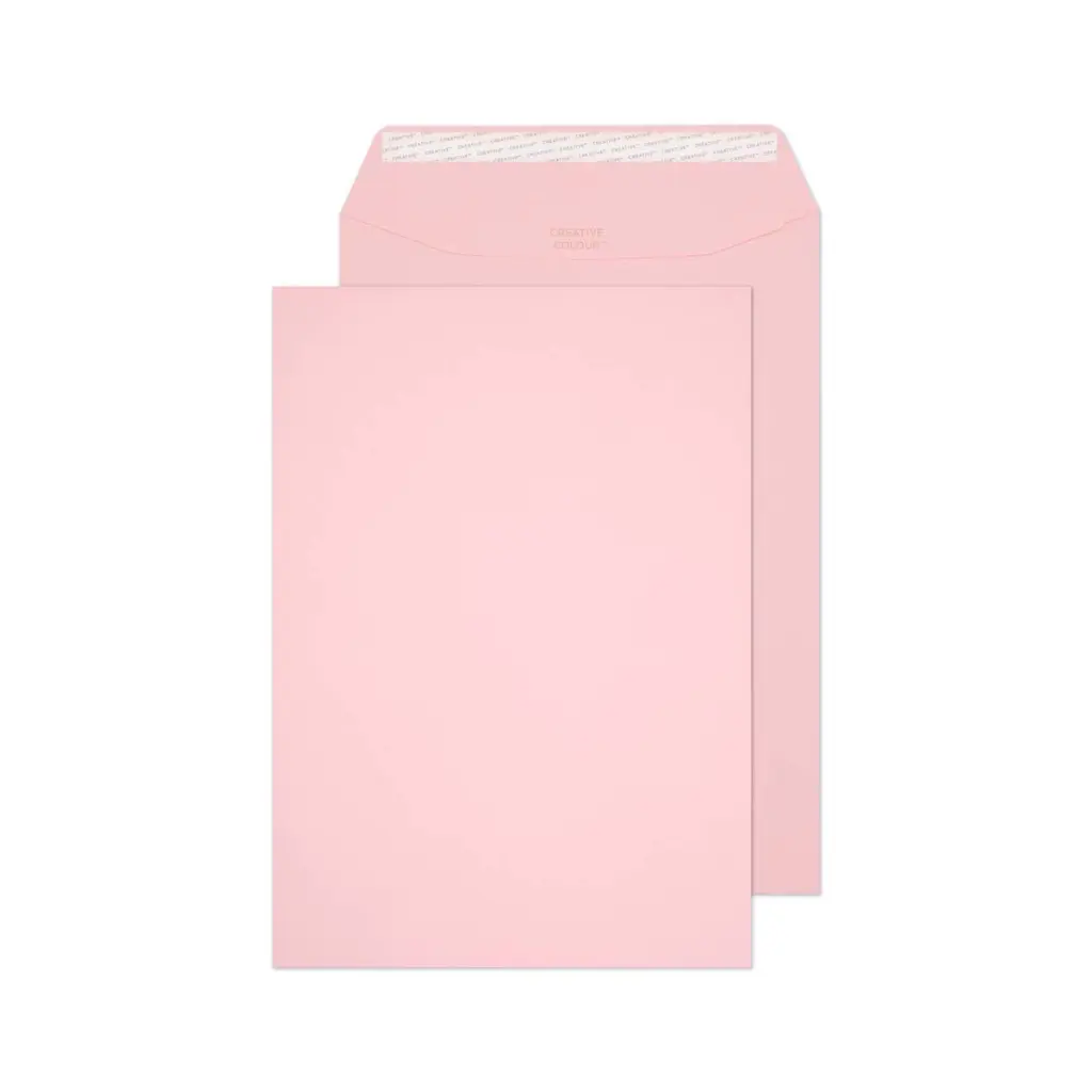 Blake Colour C4 Baby Pink Pocket Peel and Seal 120gsm 324x229mm BOX 250 PACK 10