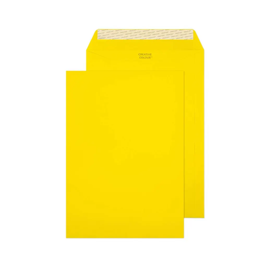 Blake Colour C4 Banana Yellow Pocket Peel and Seal 120gsm 324x229mm BOX 250