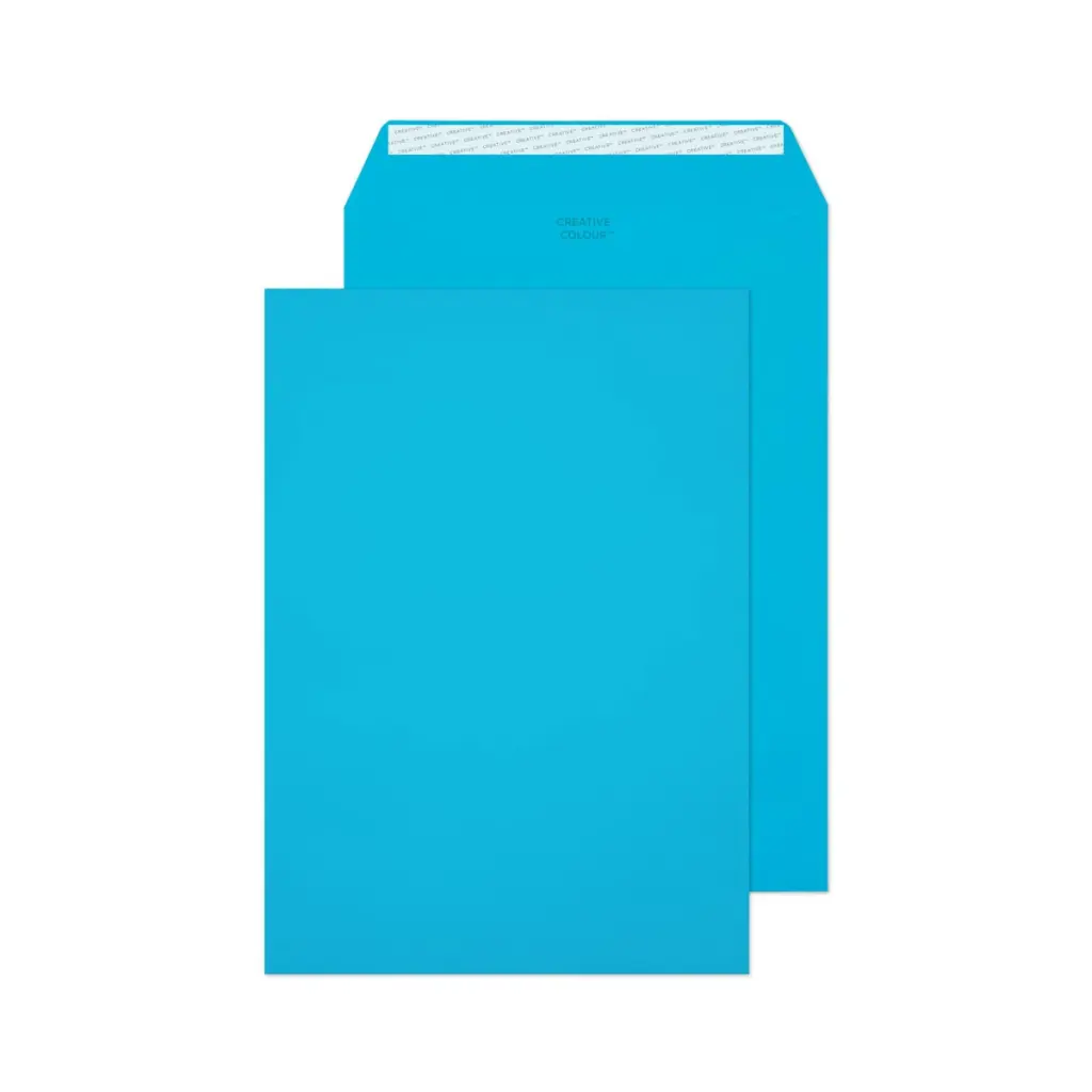 Blake Colour C4 Caribbean Blue Pocket Peel and Seal 120gsm 324x229mm BOX 250 PACK 10