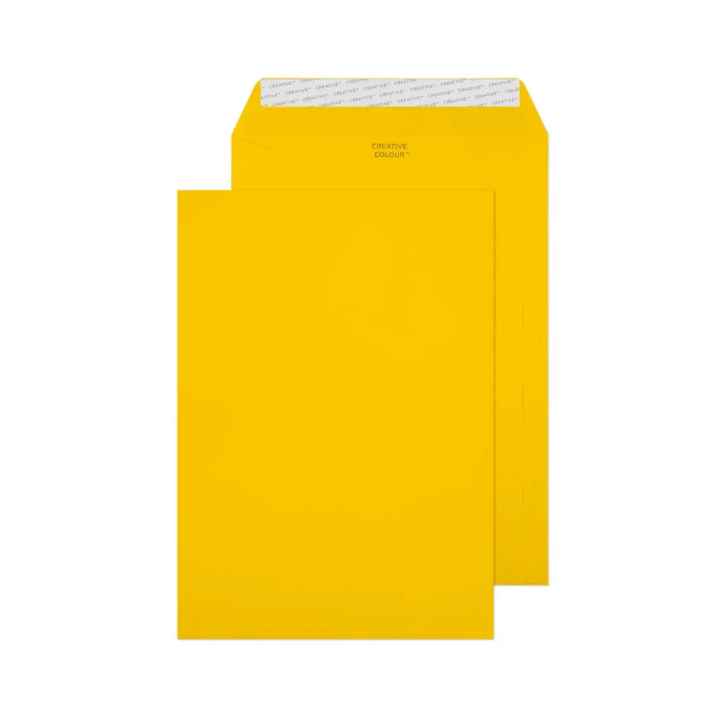Blake Colour C4 Egg Yellow Pocket Peel and Seal 120gsm 324x229mm BOX 250