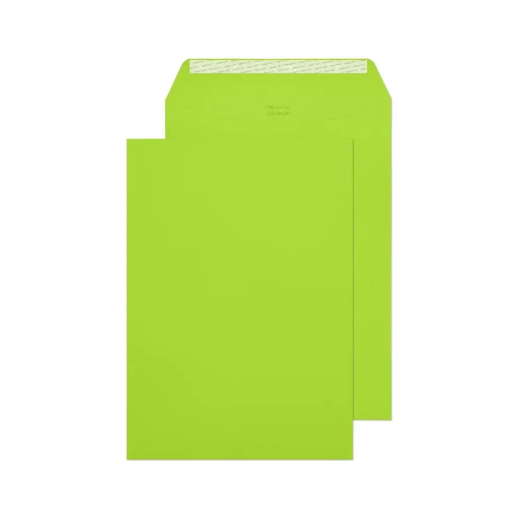 Blake Colour C4 Lime Green Pocket Peel and Seal 120gsm 324x229mm BOX 250 PACK 10