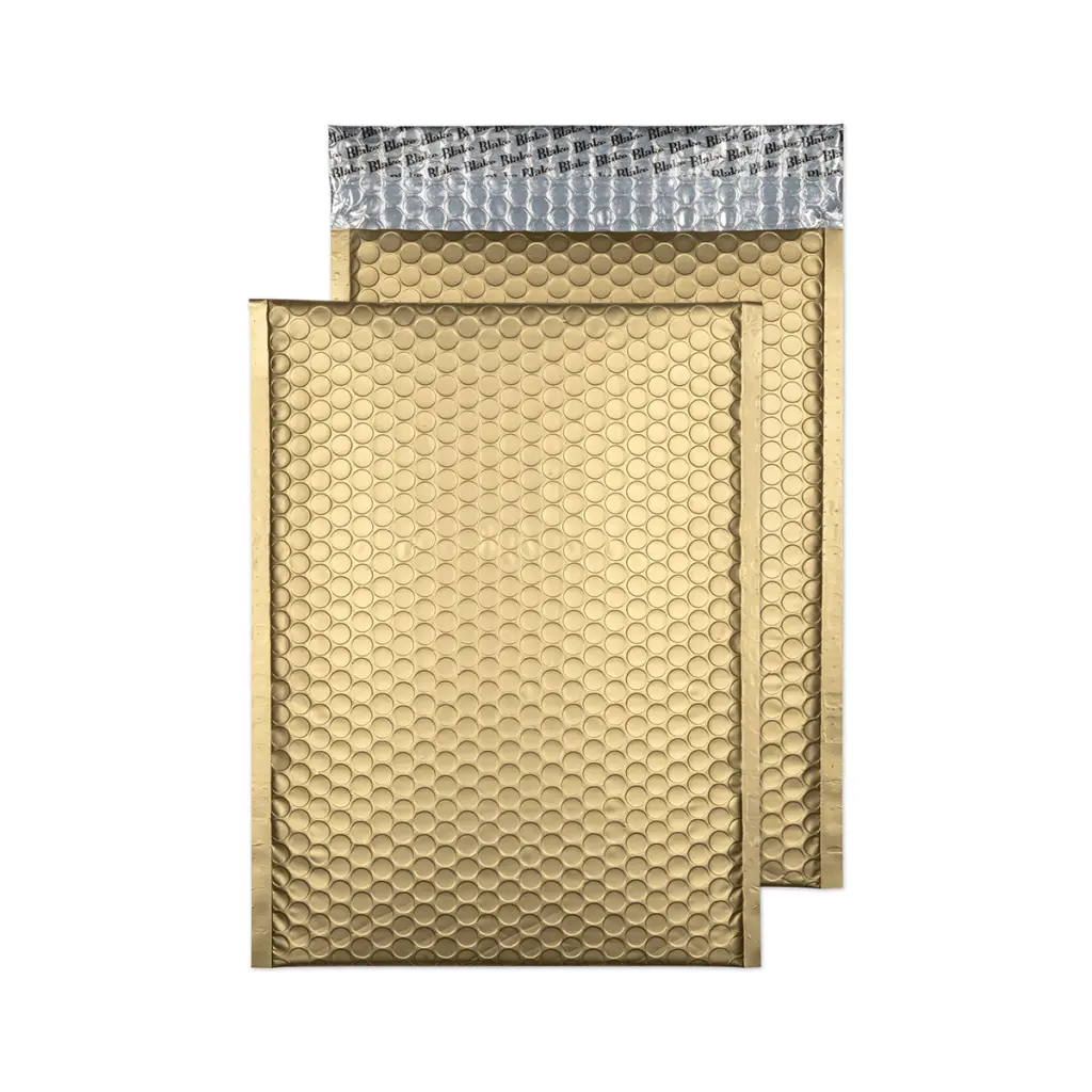 Blake Colour C4 Metallic Gold Metallic Bubble Peel and Seal 70Mu 320x240mm BOX 100
