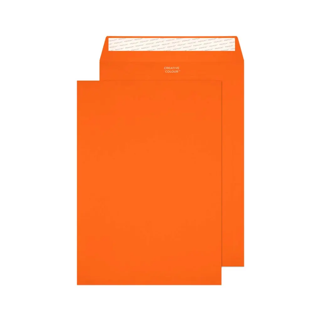 Blake Colour C4 Pumpkin Orange Pocket Peel and Seal 120gsm 324x229mm BOX 250