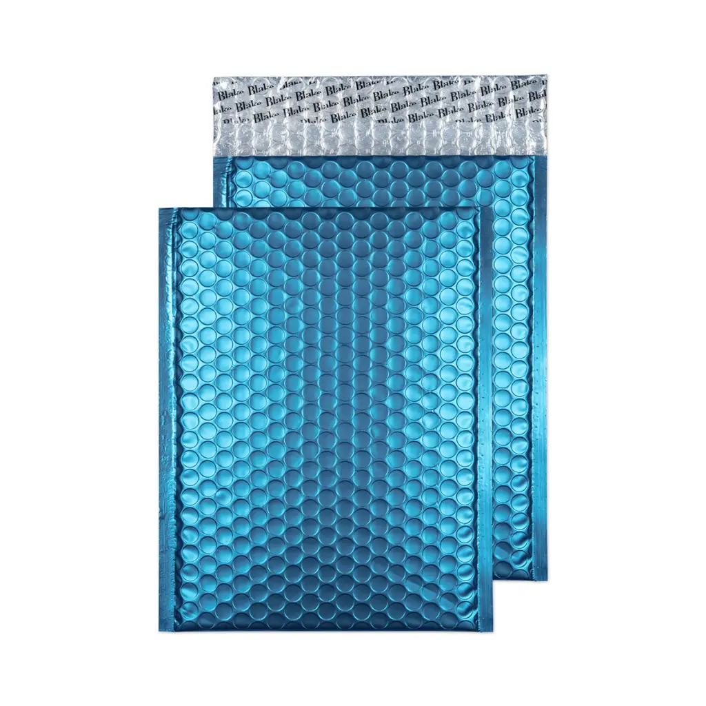 Blake Colour C5+ Caribbean Blue Metallic Bubble Peel and Seal 70Mu 250x180mm BOX 100