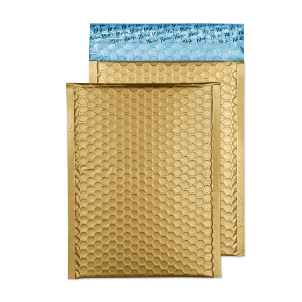 Blake Colour C5+ Gold Dust Metallic Matt Bubble Mailer Peel and Seal 70Mu 250x180mm BOX 100 PACK 10